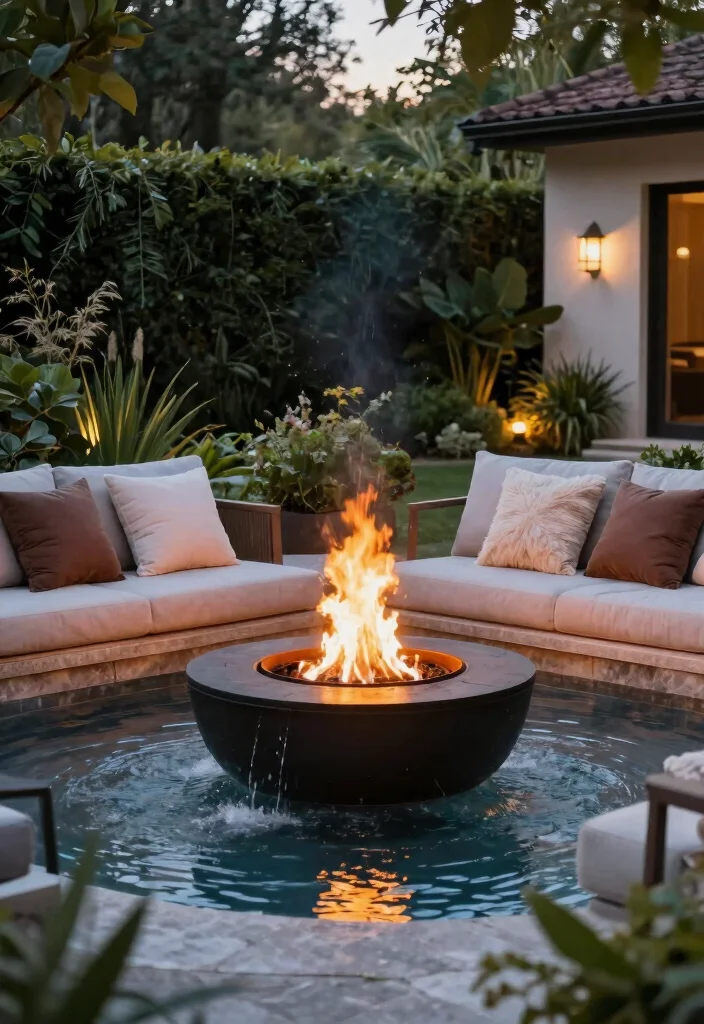 10 Backyard Fire Pit Ideas for Cozy Nights and Gatherings 49 10 Backyard Fire Pit Ideas for Cozy Nights and Gatherings 9. Fire Pit with Water Feature 0