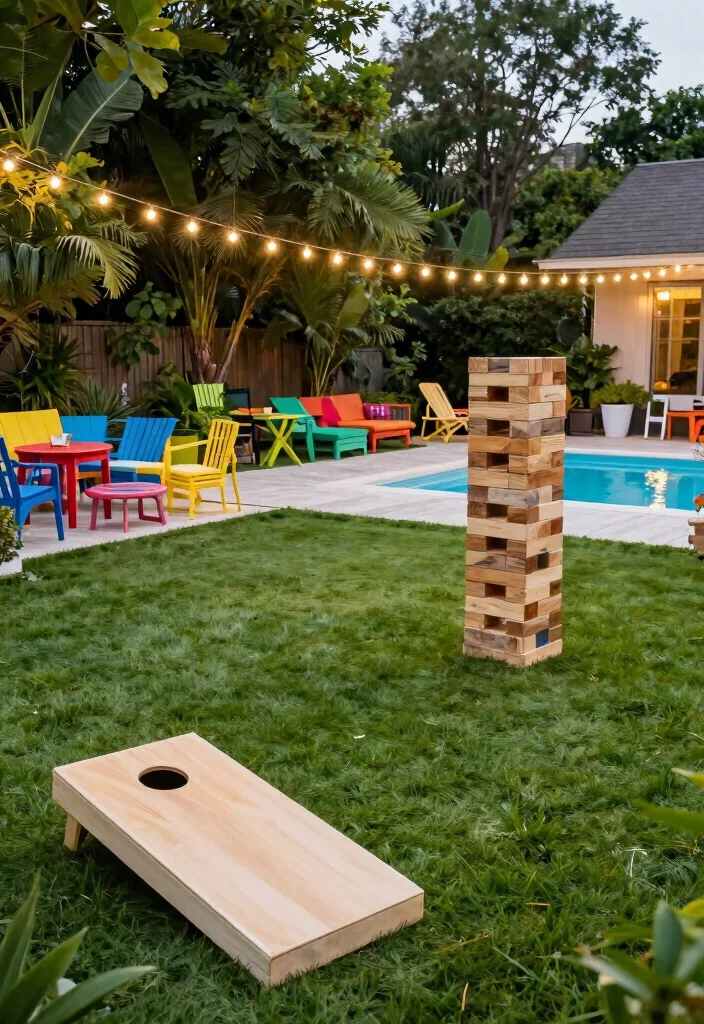 10 Backyard Pool and Patio Ideas for Resort Style Living 10. Outdoor Games and Entertainment Areas 0