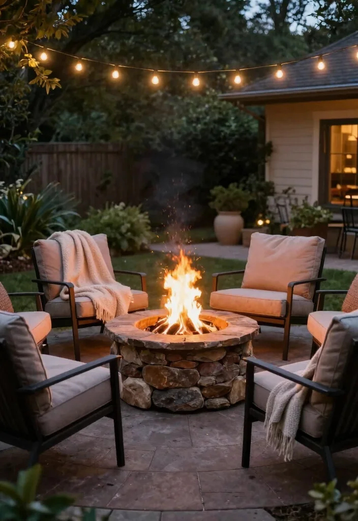 10 Backyard Pool and Patio Ideas for Resort Style Living 3. Inviting Fire Pit Lounge 0