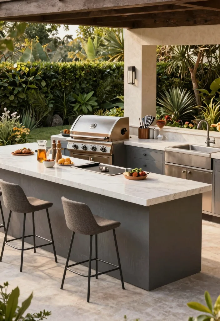 10 Backyard Pool and Patio Ideas for Resort Style Living 7. Outdoor Kitchen Paradise 0