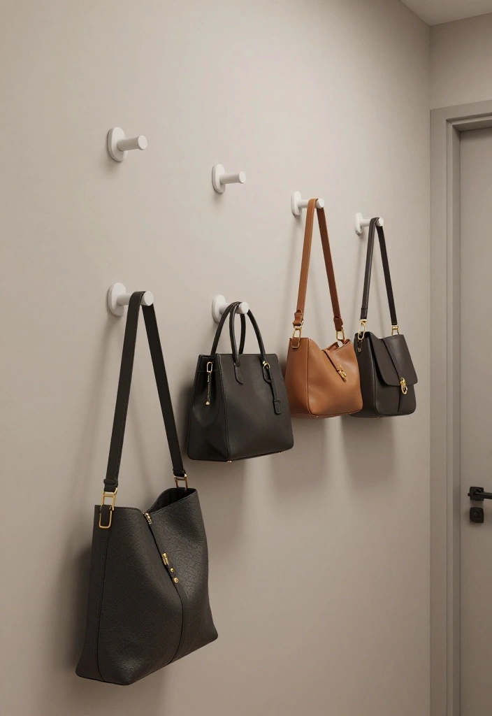 10 Bag Organization Ideas for Closets and Entryways 9. Magnetic Bag Holders 0