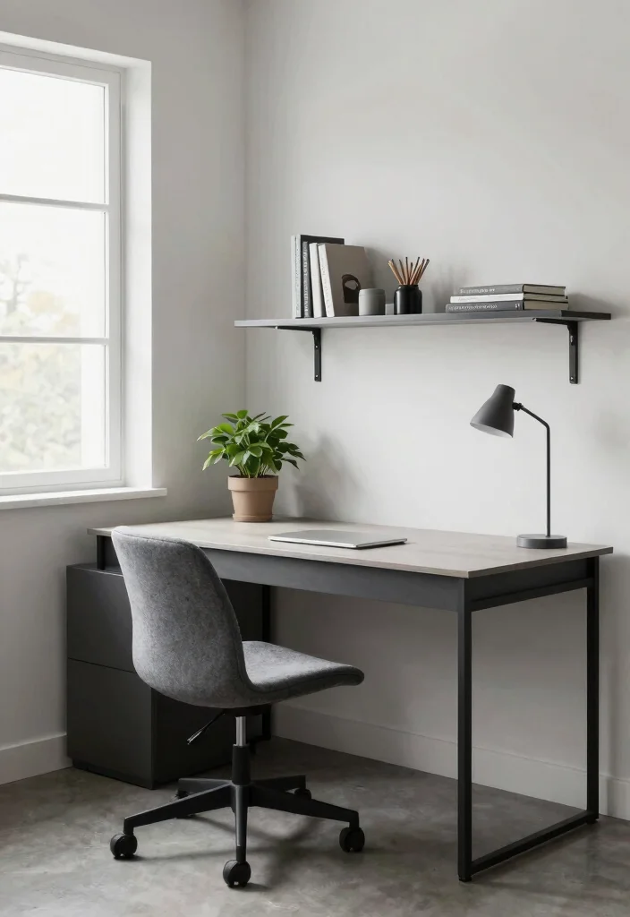 10 Basement Family Room Ideas for Everyday Use 9. Minimalist Office Space 0