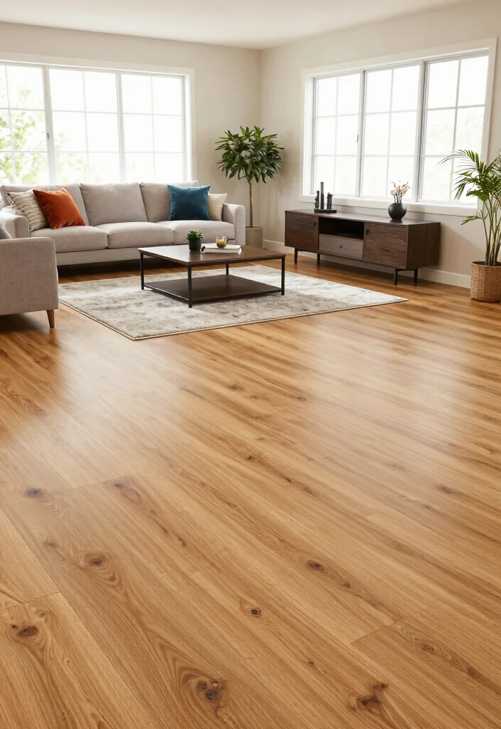 10 Basement Floor Ideas for Comfort and Durability 2. Durable Laminate for Lasting Style 0