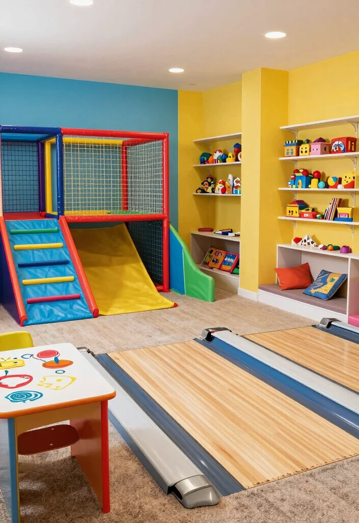 10 Basement Game Room Ideas for Family Fun 5. Fun Zone for Kids 0