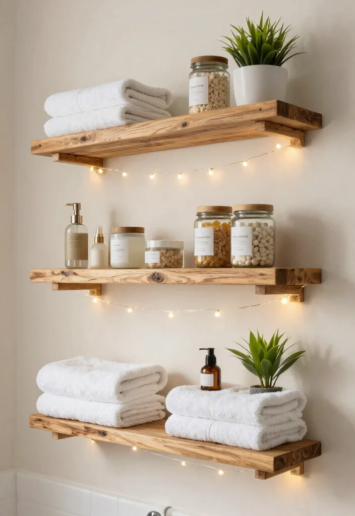 10 Bathroom Organization Ideas for Small and Large Spaces 2. Wall Mounted Shelves 0