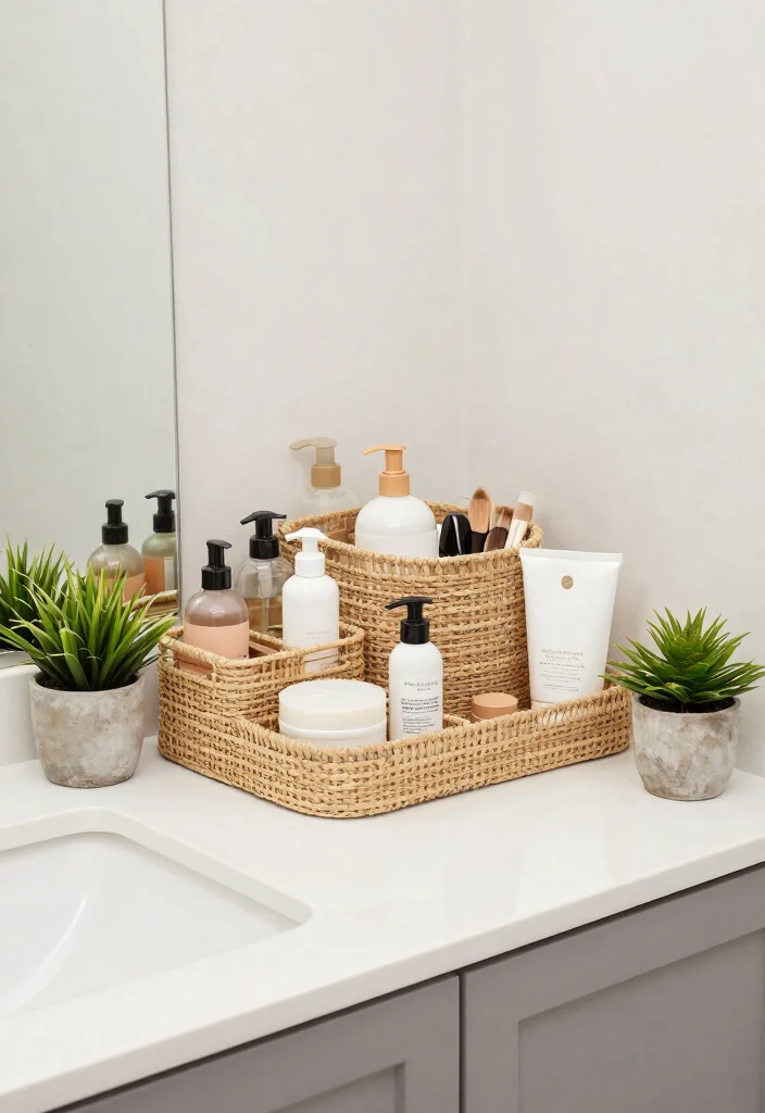 10 Bathroom Organization Ideas for Small and Large Spaces 3. Stylish Bathroom Organizers 0