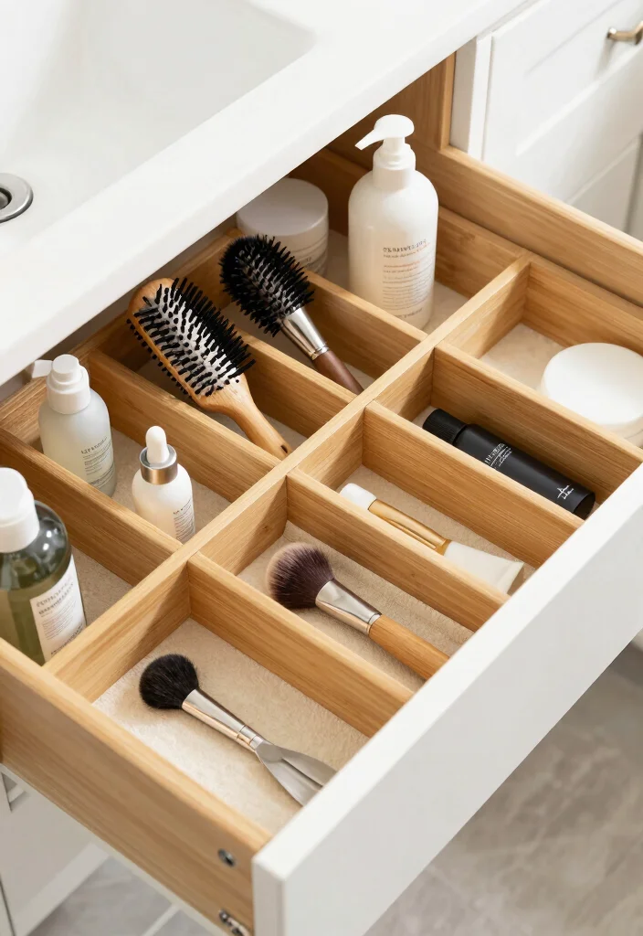 10 Bathroom Organization Ideas for Small and Large Spaces 5. Drawer Dividers 0