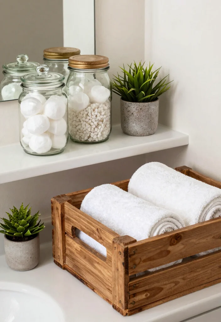 10 Bathroom Organization Ideas for Small and Large Spaces 6. Repurposed Items 0