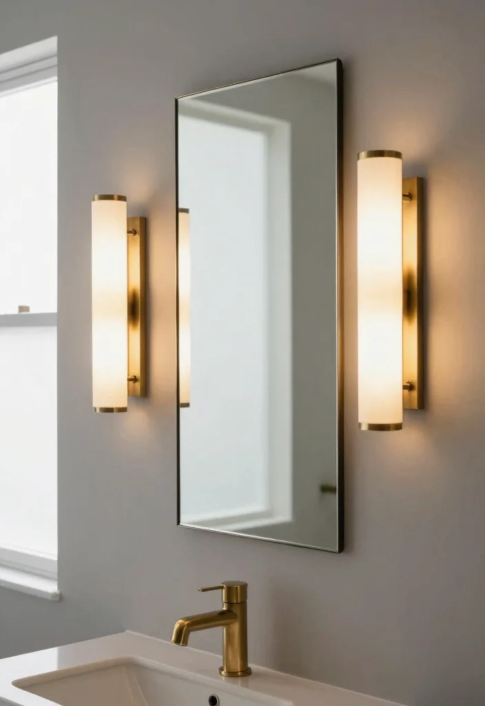 10 Bathroom Wall Decor Ideas for Small Rooms 8. Wall mounted Lighting 0
