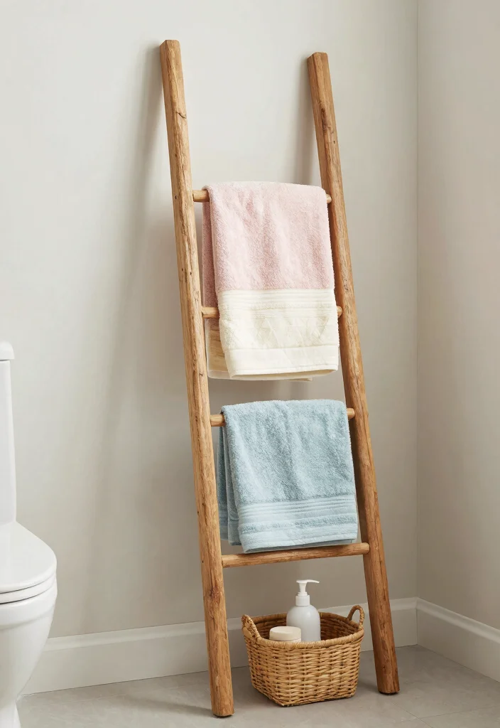 10 Bathroom Wall Decor Ideas for Small Rooms 9. Unique Towel Storage Solutions 0