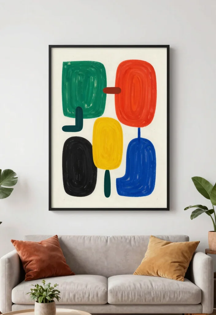 10 Big Wall Decor Ideas for Open Spaces 7. Statement Artwork 0