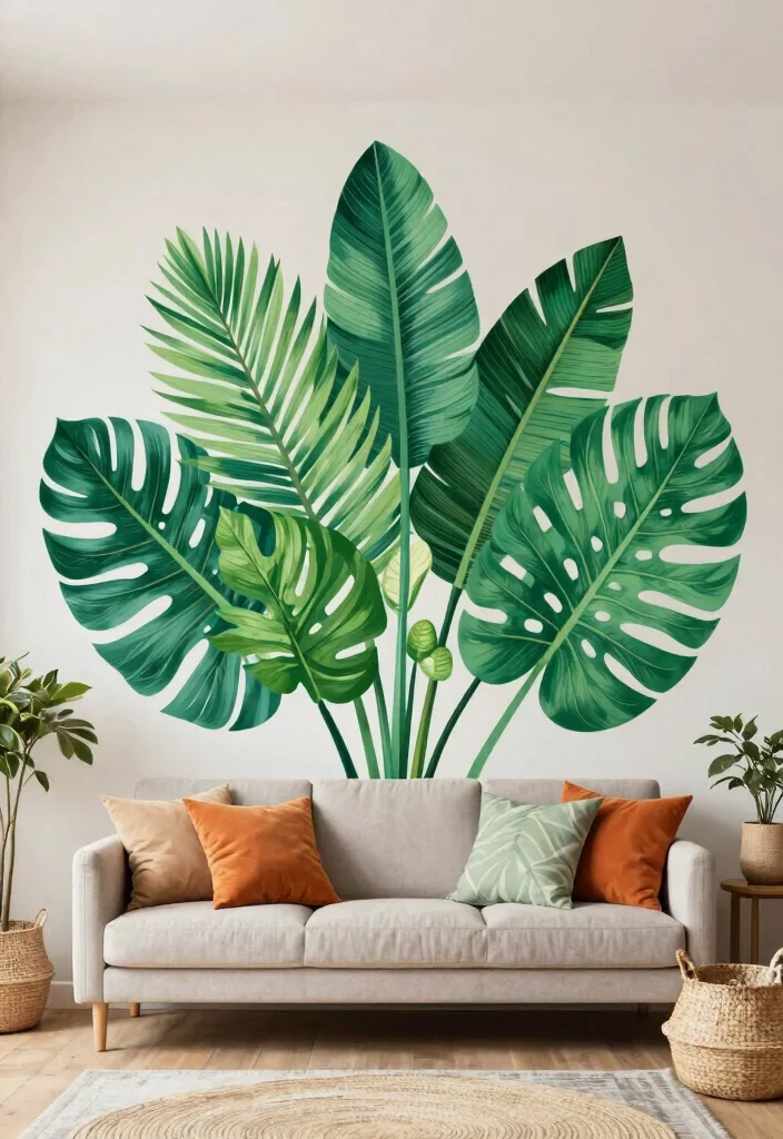 10 Big Wall Decor Ideas for Open Spaces 8. Large Scale Wall Stickers 0