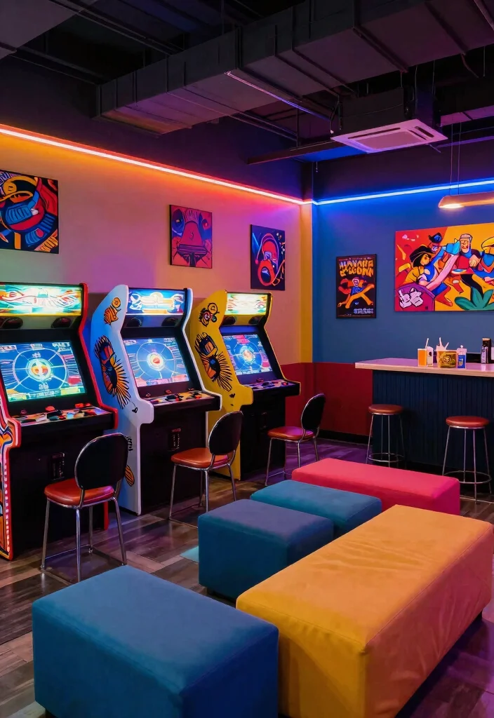 10 Cool Basement Ideas for Game Rooms and Hangouts 2 10 Cool Basement Ideas for Game Rooms and Hangouts 2. Game Zone with Retro Arcade 0