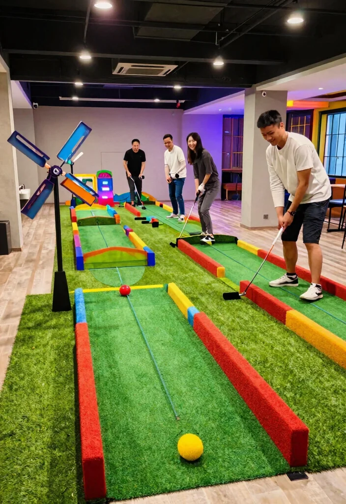 10 Cool Basement Ideas for Game Rooms and Hangouts 26 10 Cool Basement Ideas for Game Rooms and Hangouts 6. Indoor Mini Golf 0