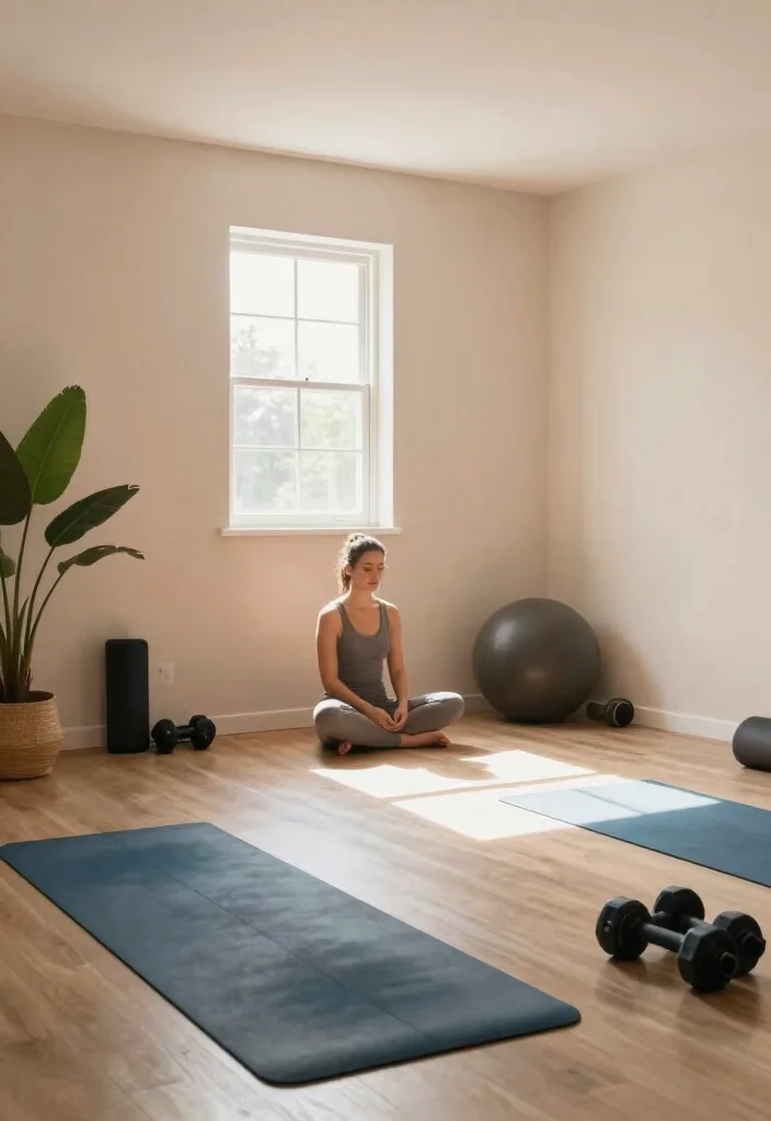 10 Cool Basement Ideas for Game Rooms and Hangouts 49 10 Cool Basement Ideas for Game Rooms and Hangouts 9. Fitness and Wellness Zone 0