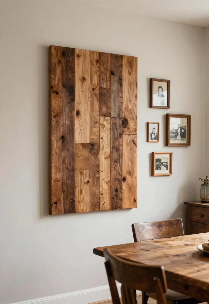 10 Dining Room Wall Decor Ideas for Stylish Meals 1 10 Dining Room Wall Decor Ideas for Stylish Meals 1. Reclaimed Wood Wall Art 0
