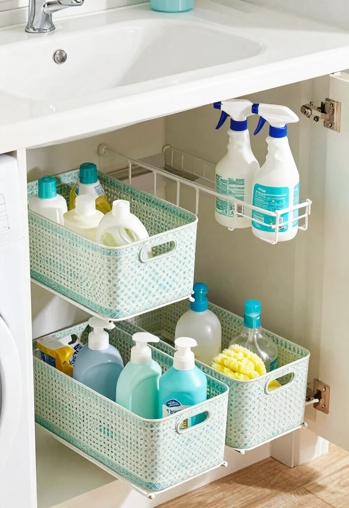10 Laundry Organization Ideas for Busy Homes 3. Under Sink Storage Solutions 0