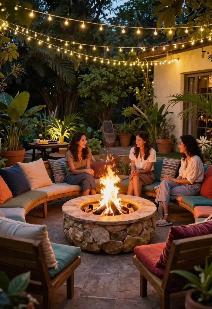 10 Tiny Backyard Ideas That Maximize Space and Comfort 2. Cozy Fire Pit Retreat 0