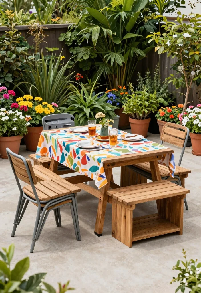 10 Tiny Backyard Ideas That Maximize Space and Comfort 3. Multifunctional Outdoor Furniture 0
