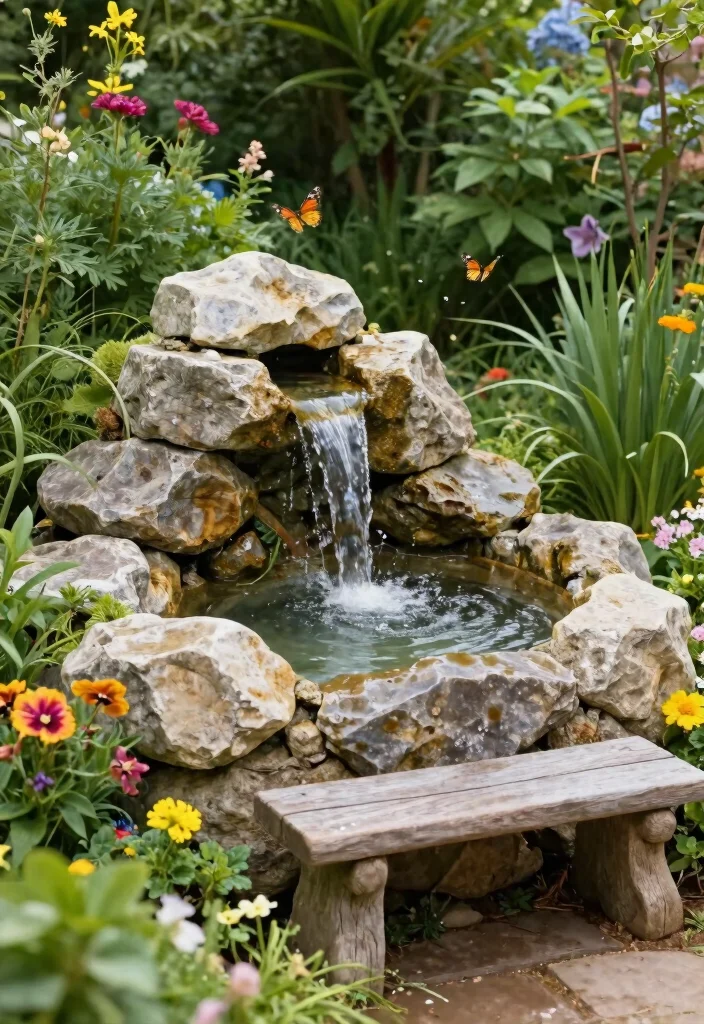 10 Tiny Backyard Ideas That Maximize Space and Comfort 4. Tiny Water Feature 0