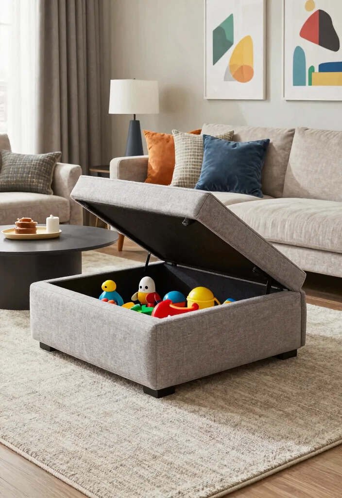 10 Toy Organization Ideas for Kid Friendly Homes 1. Multi Functional Furniture 0