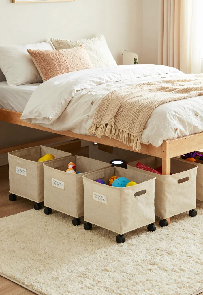 10 Toy Organization Ideas for Kid Friendly Homes 5. Under Bed Storage 0