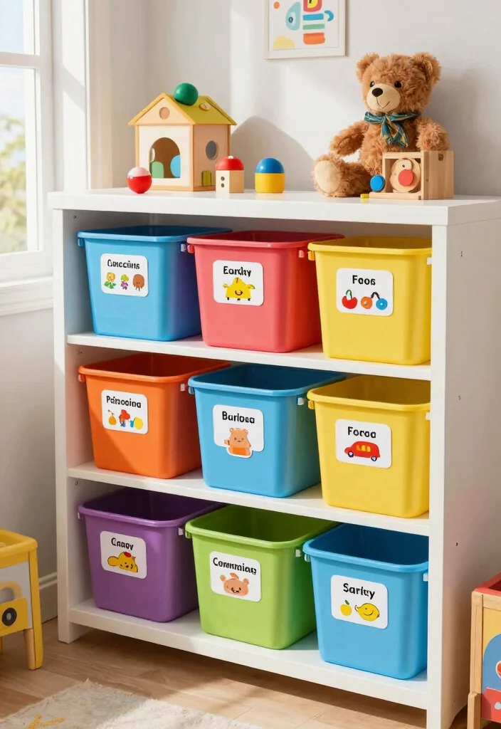 10 Toy Organization Ideas for Kid Friendly Homes 9. Creative Toy Labels 0