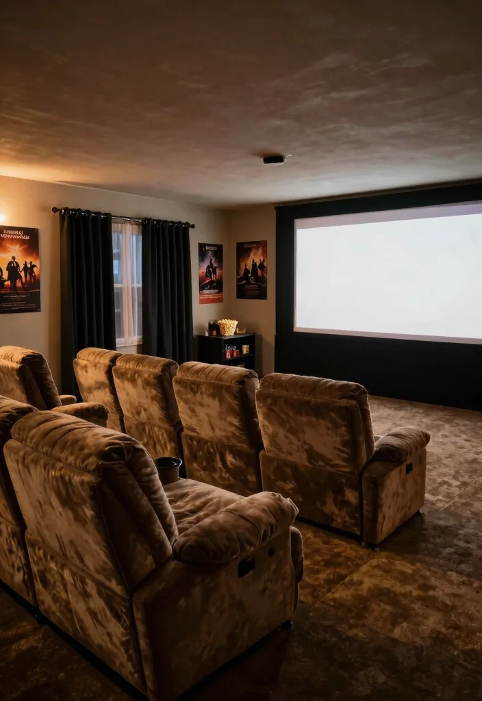 10 Unfinished Basement Ideas to Plan Your Future Remodel 38 10 Unfinished Basement Ideas to Plan Your Future Remodel 8. Transform into a Movie Theater 0