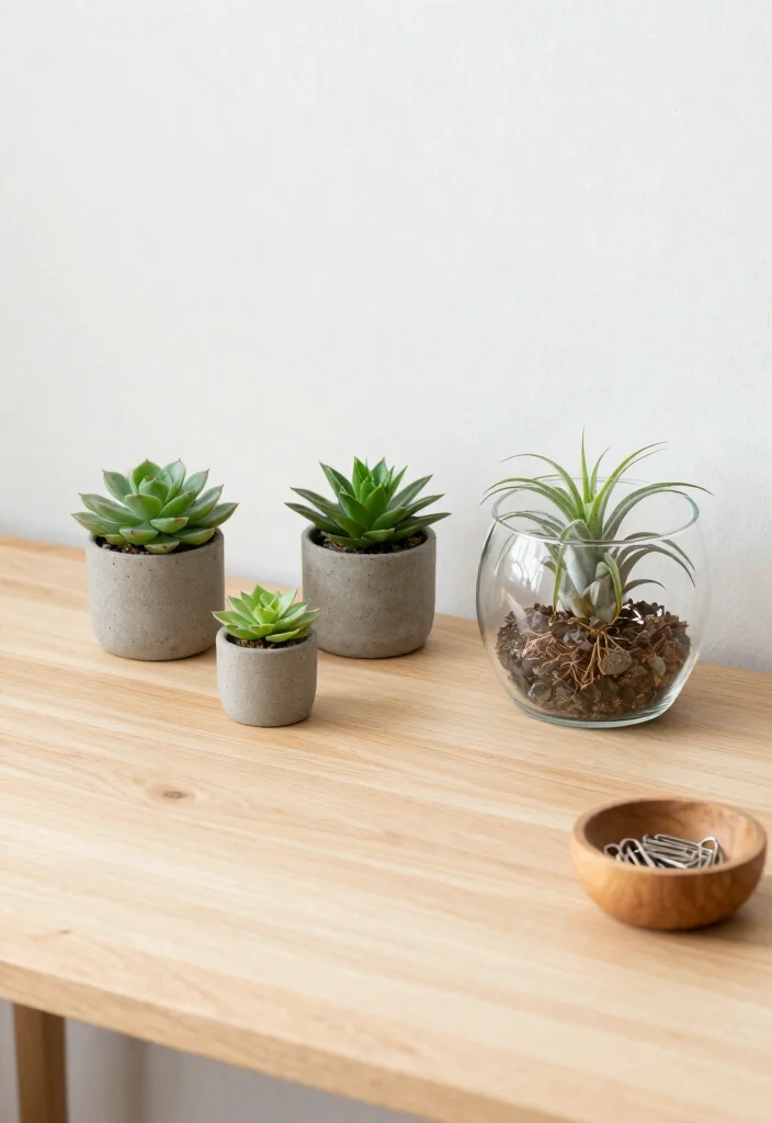 12 Aesthetic Desk Organization Ideas for Stylish Workspaces 5. Greenery and Natural Elements 0