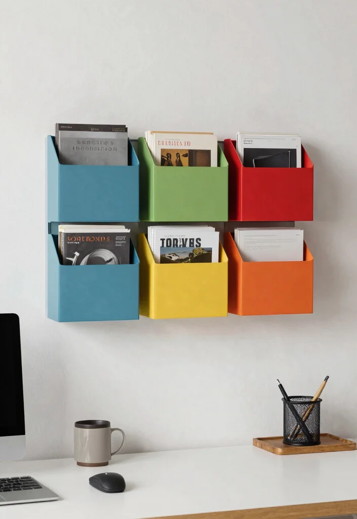 12 Aesthetic Desk Organization Ideas for Stylish Workspaces 6. Stylish File Storage 0
