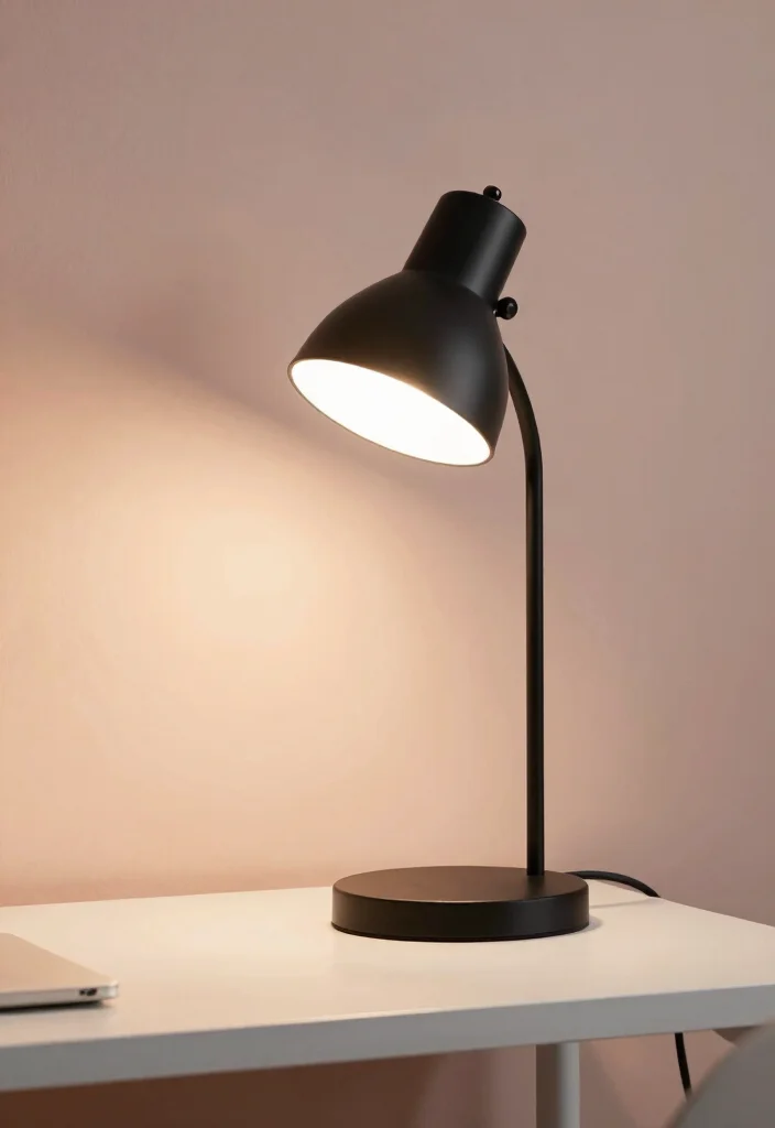 12 Aesthetic Desk Organization Ideas for Stylish Workspaces 7. Minimalist Desk Light 0