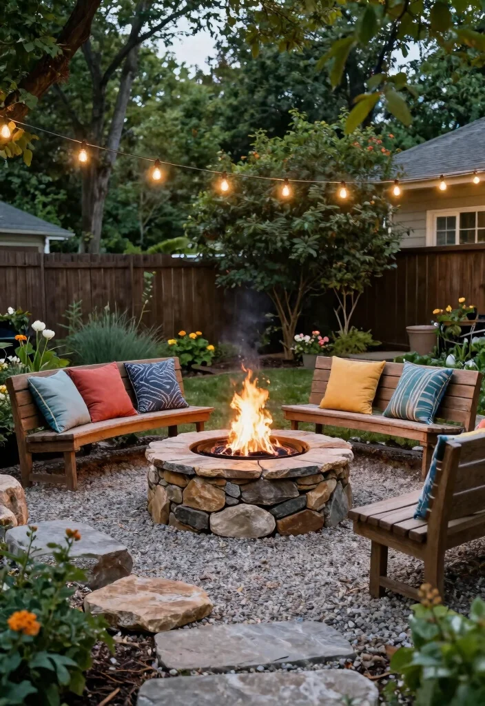 12 Backyard Fire Pit Ideas for Easy Entertaining Outdoors 38 12 Backyard Fire Pit Ideas for Easy Entertaining Outdoors 8. Stone Circle Fire Pit 0