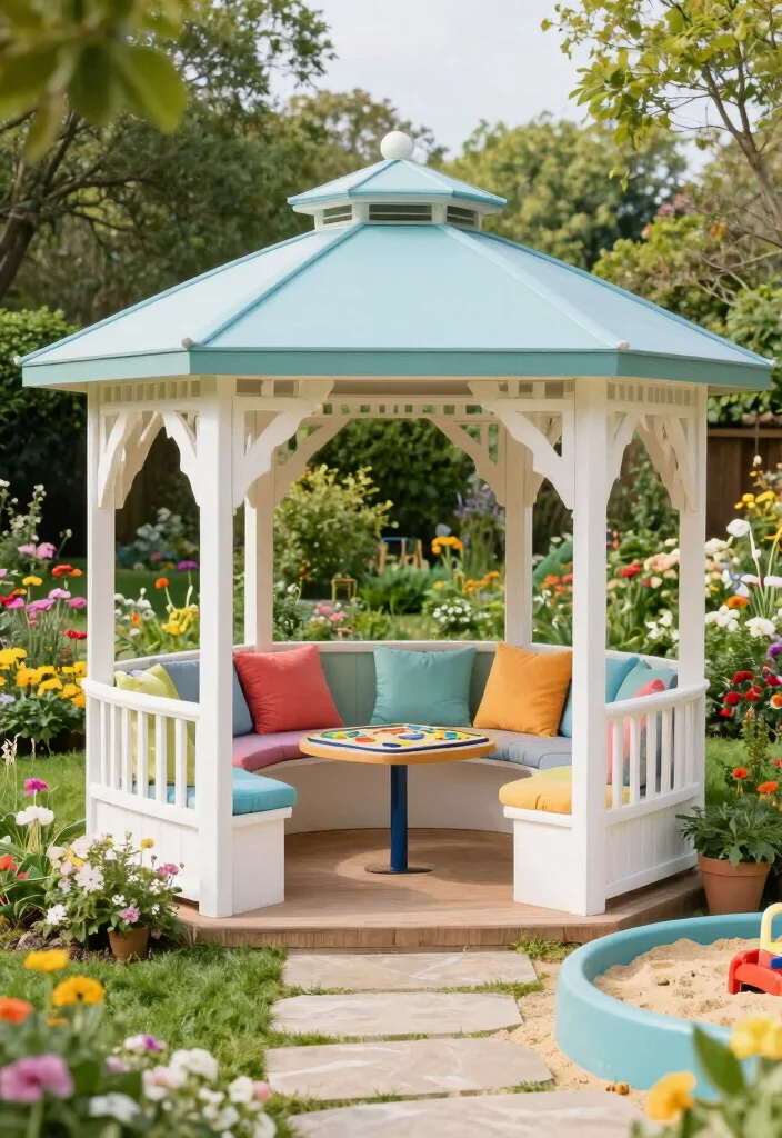 12 Backyard Gazebo Ideas for Shade and Stylish Entertaining 12. Family Friendly Gazebo 0