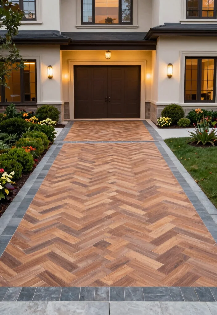 12 Backyard Hardscape Ideas for Low Maintenance Design 3. Paver Driveways 0