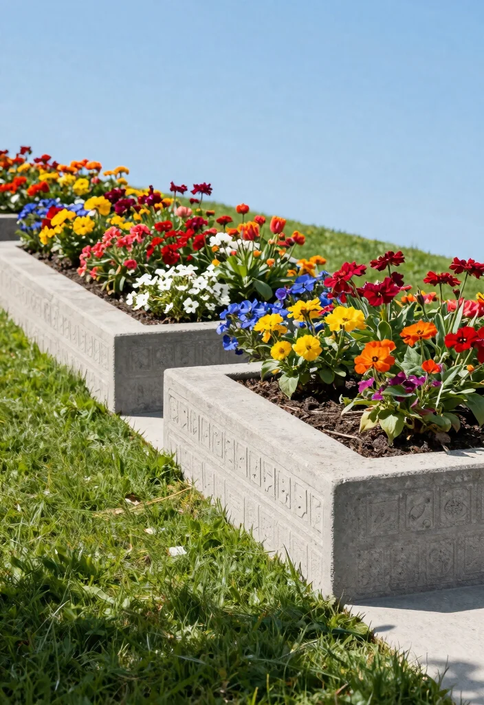 12 Backyard Hardscape Ideas for Low Maintenance Design 5. Concrete Borders 0