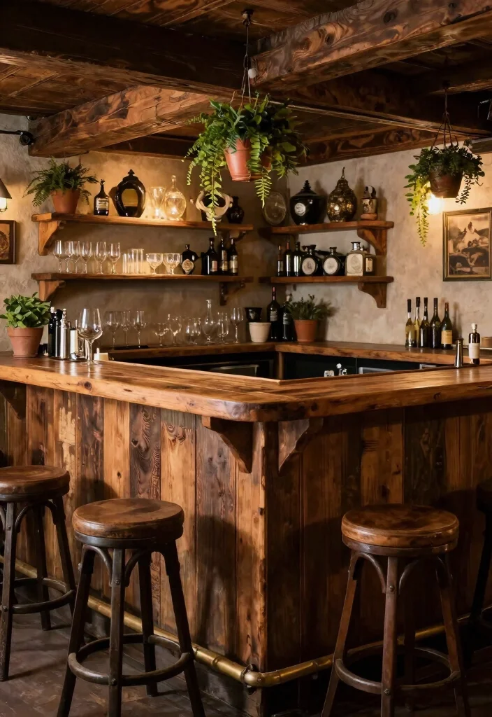 12 Basement Bar Ideas for Entertaining at Home in Style 1 12 Basement Bar Ideas for Entertaining at Home in Style 1. Rustic Charm with Reclaimed Wood 0