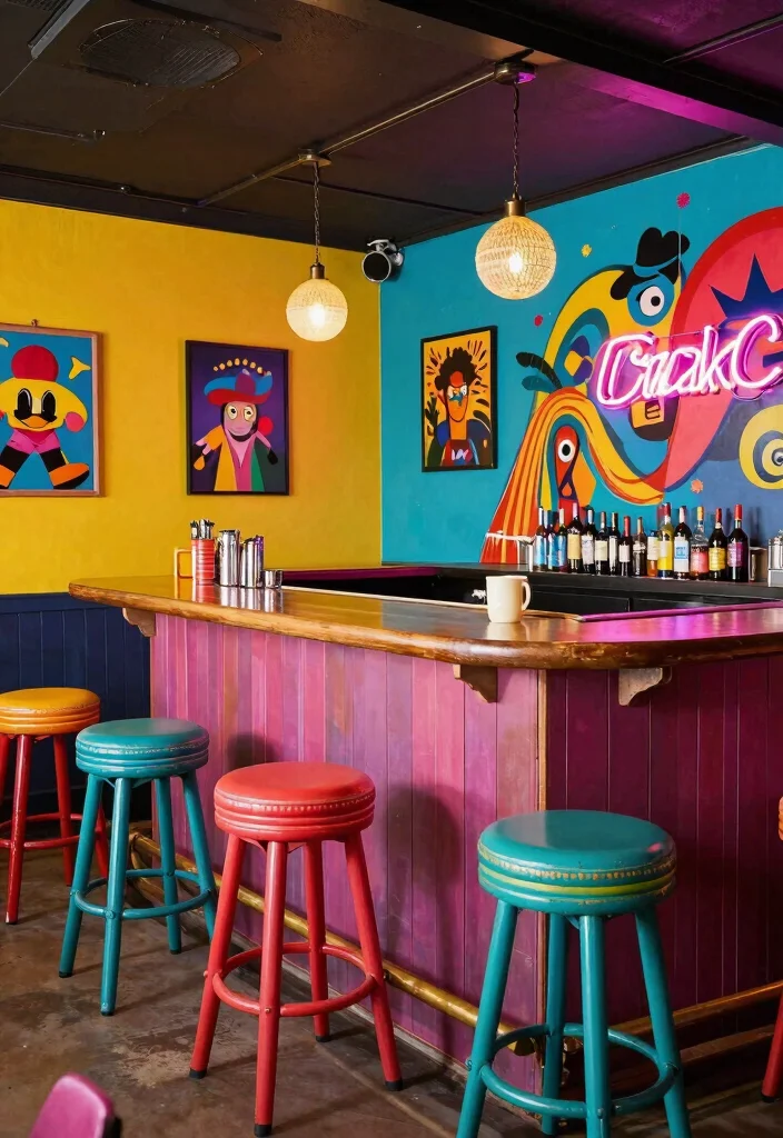 12 Basement Bar Ideas for Entertaining at Home in Style 5 12 Basement Bar Ideas for Entertaining at Home in Style 5. Bright and Colorful Space 0