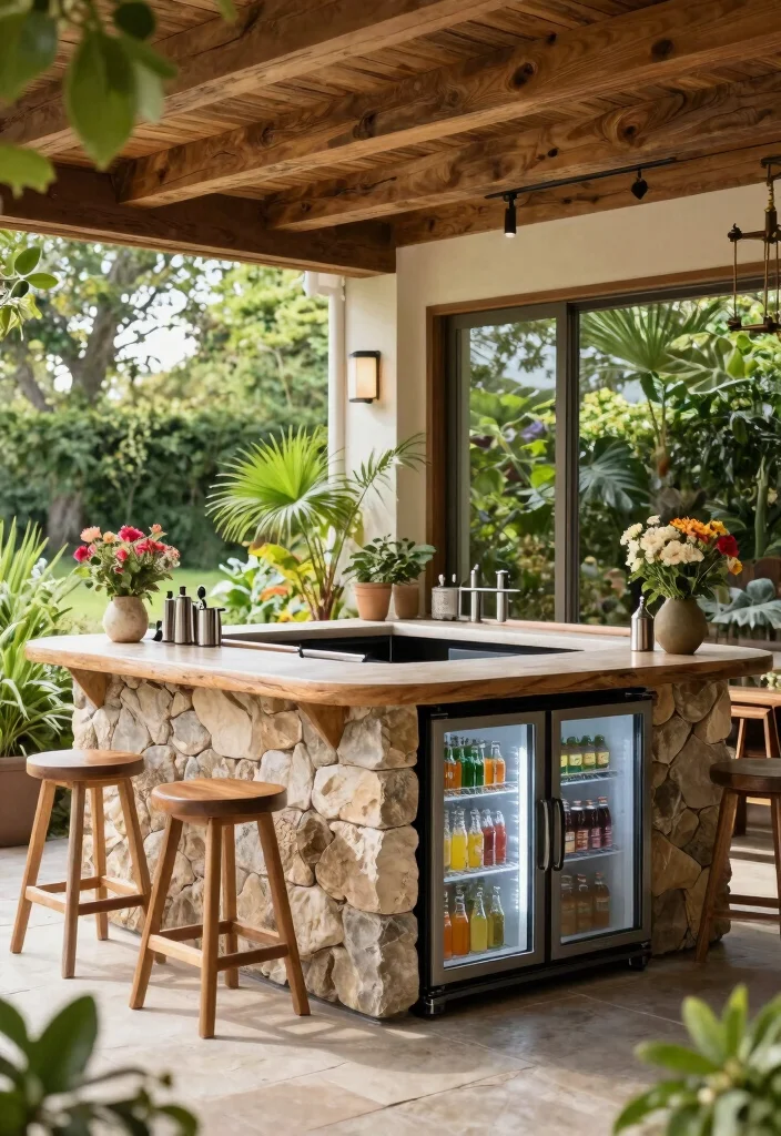 12 Basement Bar Ideas for Entertaining at Home in Style 27 12 Basement Bar Ideas for Entertaining at Home in Style 7. Outdoor Inspired Basement Bar 0