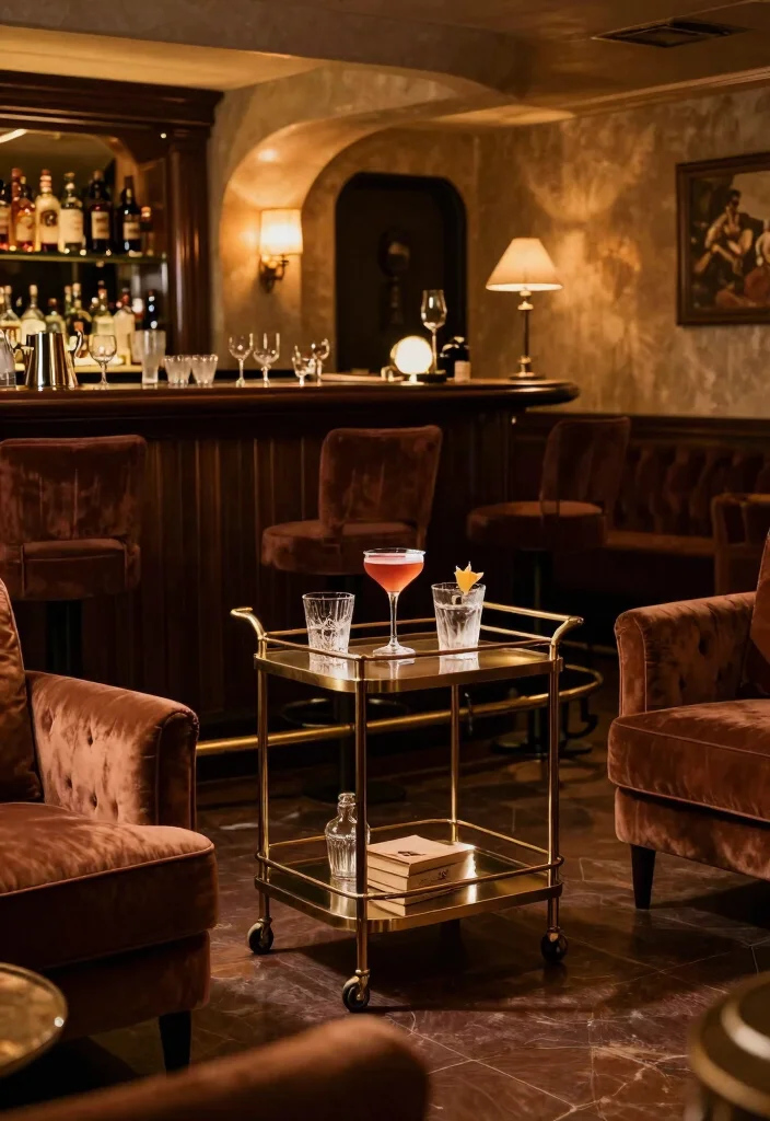 12 Basement Bar Ideas for Entertaining at Home in Style 28 12 Basement Bar Ideas for Entertaining at Home in Style 8. Vintage Cocktail Lounge 0