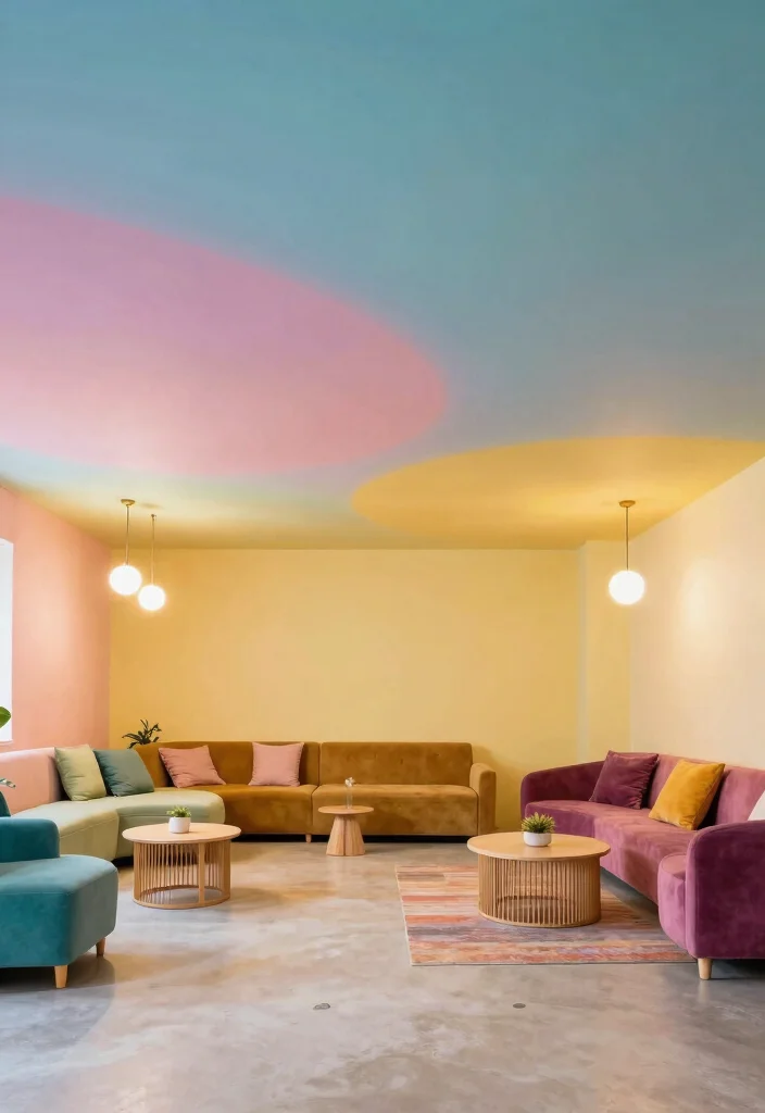 12 Basement Ceiling Ideas to Improve Height and Lighting 51 12 Basement Ceiling Ideas to Improve Height and Lighting 11. Create Sections with Color Zones 0