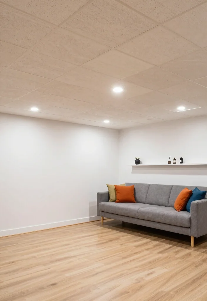 12 Basement Ceiling Ideas to Improve Height and Lighting 2 12 Basement Ceiling Ideas to Improve Height and Lighting 2. Install a Drop Ceiling 0