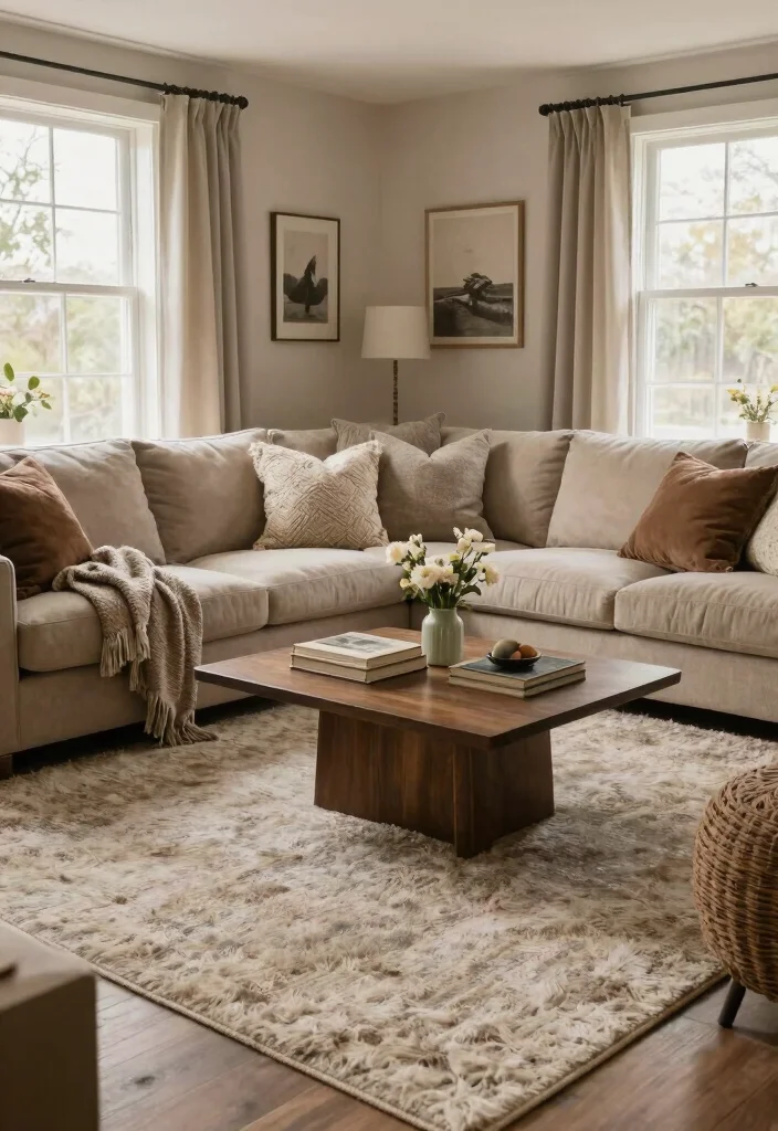 12 Basement Decorating Ideas for a Finished Look 3. Cozy Up with Textiles 0