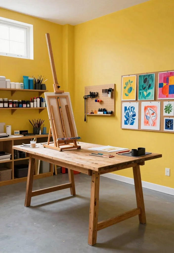 12 Basement Room Ideas for Flexible Living Spaces 5. Creative Art Studio 0