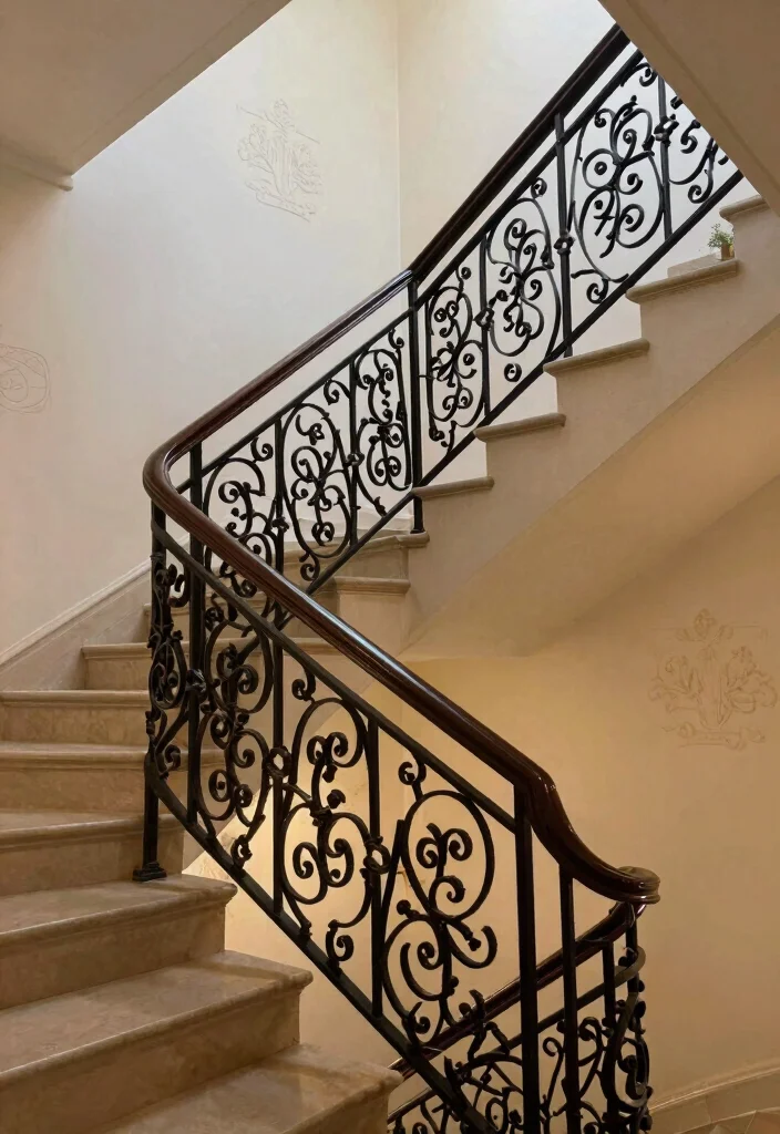 12 Basement Stairwell Ideas to Brighten Dark Spaces 8. Stylish Staircase Railing 0