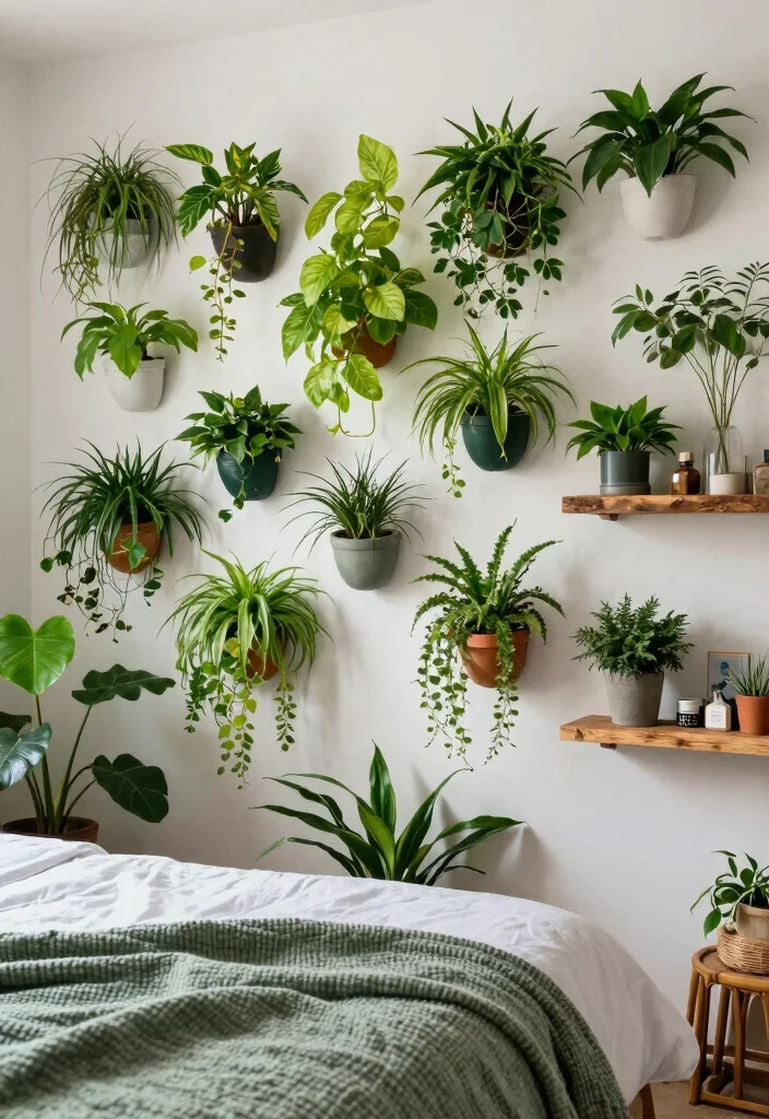 12 Bedroom Wall Decor Ideas for Cozy Personal Style 49 12 Bedroom Wall Decor Ideas for Cozy Personal Style 9. Greenery Galore 0