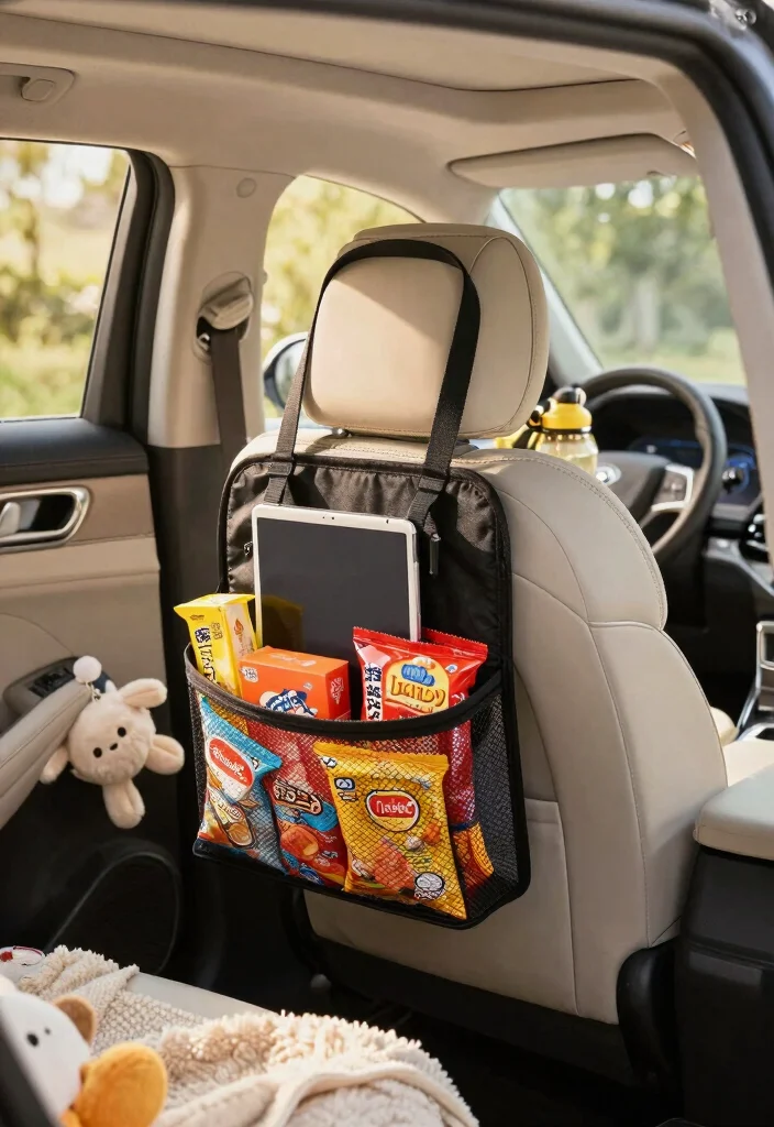 12 Car Organization Ideas for Everyday Essentials 1 12 Car Organization Ideas for Everyday Essentials 1. Hanging Backseat Organizer 0