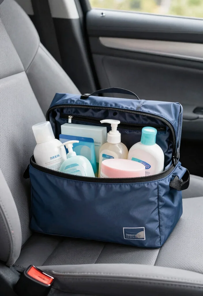12 Car Organization Ideas for Everyday Essentials 61 12 Car Organization Ideas for Everyday Essentials 11. Travel Sized Toiletry Bag 0