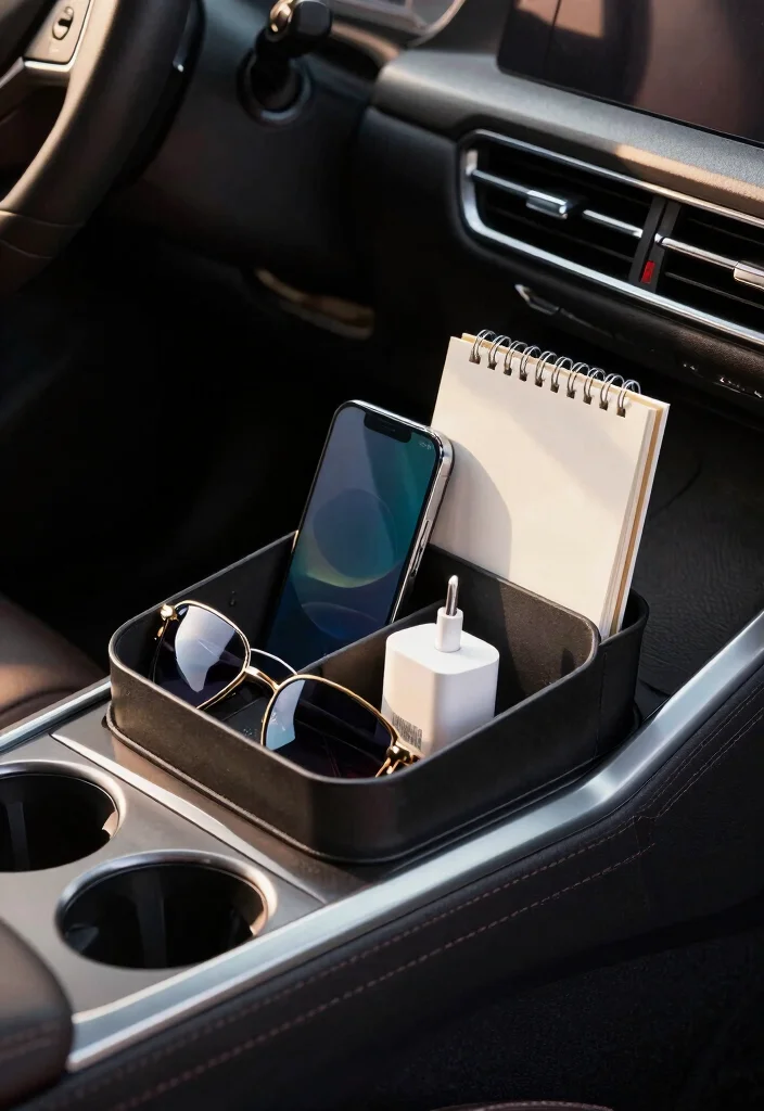 12 Car Organization Ideas for Everyday Essentials 28 12 Car Organization Ideas for Everyday Essentials 8. Console Organizers 0