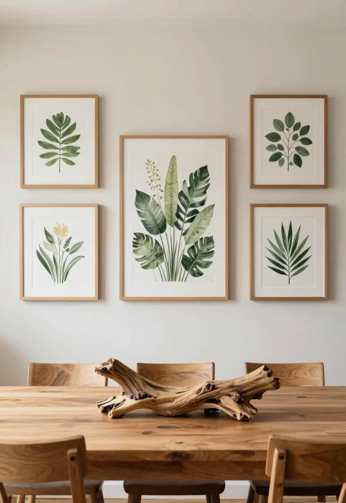 12 Dining Wall Decor Ideas for Elegant Interiors 11. Nature Inspired Decor 0