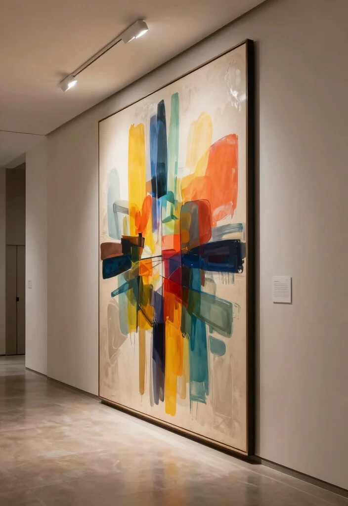 12 Hall Wall Decor Ideas for Long Corridors 11. Floor to Ceiling Art Panels 0